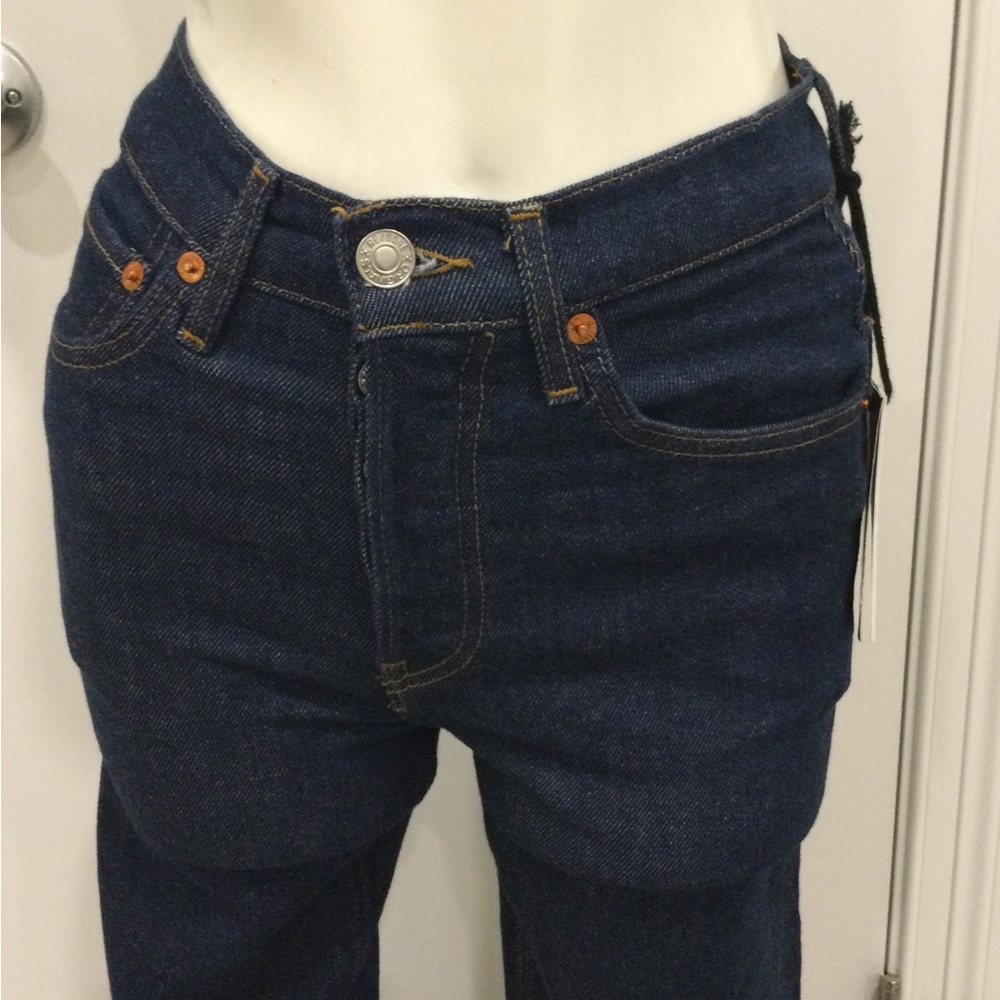 Re/Done Blue High Rise Jeans - Picture 6 of 8